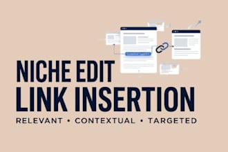 do niche edit link insertion on relevant websites