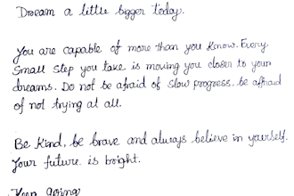 write anything with my beautiful handwriting