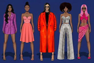 draw a fashion illustration or sketch