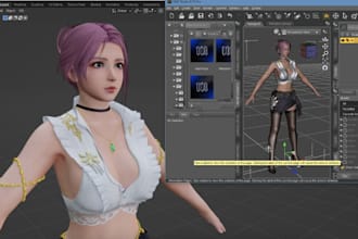 design rig and optimize 3d character for vrchat character model cc5 iclone mmd