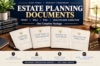 prepare your complete estate planning documents trust will poa