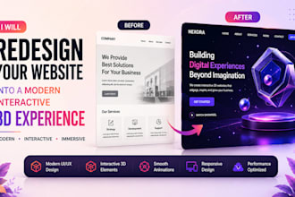 redesign your website into a modern interactive 3d experience