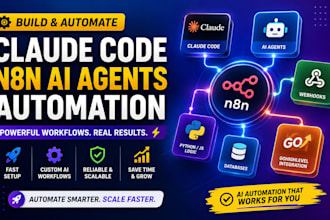 build claude code, n8n ai agents and automation workflows