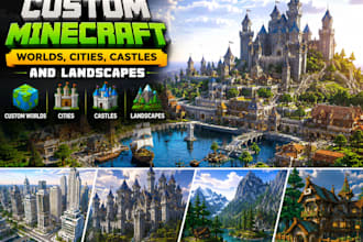 build custom minecraft worlds, cities, castles and landscapes