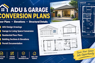 design adu structural plans and garage conversion drawings