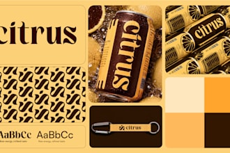 design a complete food and beverage brand identity system