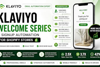 setup klaviyo welcome series and signup automation for shopify