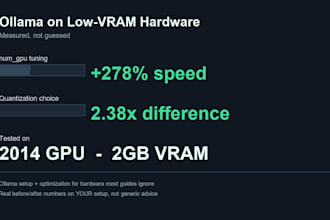 set up and optimize a local llm with ollama on old or low vram hardware