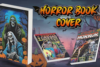 horror movie poster horror book cover comic illustration dark art halloween