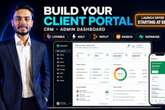 build a client portal CRM or admin dashboard with lovable and supabase