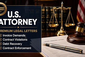 draft a powerful unpaid invoice demand letter as a US attorney