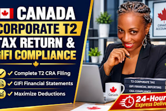 prepare canada corporate tax return t2 and financial statements