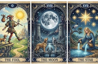 design custom tarot and oracle card deck illustrations