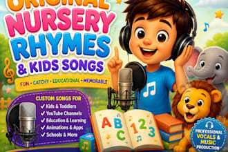 create educational songs for kids, abc, numbers and learning