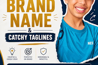 write catchy and memorable taglines and business name for your brand