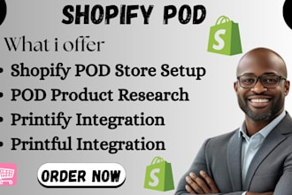 design and setup a shopify print on demand store with printify printiful gelato