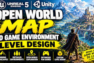 create open world map 3d game environment level design unreal engine 5 unity ue5