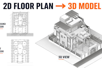 convert your 2d floor plan into a clean and accurate 3d model