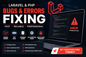 fix laravel PHP bugs errors and issues