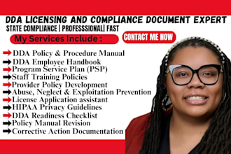 write dda maryland policy and procedure, employee handbook, program service plan