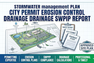stormwater management plan city permit erosion control drainage swppp report
