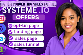 build systeme io sales funnel, systeme io landing page, systeme io website