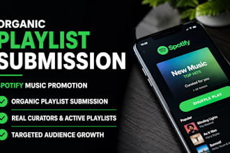 do organic playlist submission or curator spotify music promotion