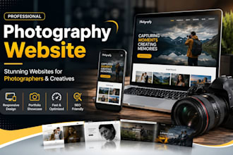 design photography website wedding website portfolio website with online booking