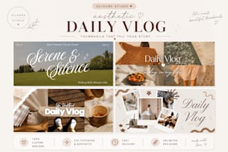design aesthetic and eye catching youtube thumbnails