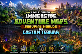 design immersive adventure maps, survival worlds and custom terrain