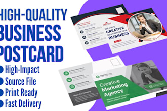 design a professional business postcard for marketing and promotion