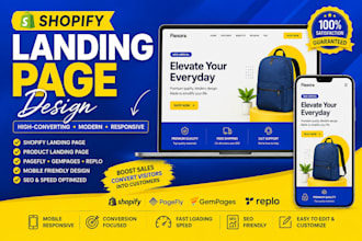 design a high converting shopify landing page