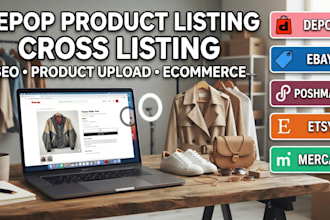 create seo depop product listings ebay poshmark etsy cross listing