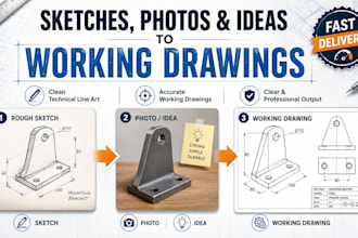 convert sketches photos and ideas into working drawings
