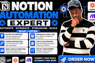setup notion automations integrations using zapier and make com