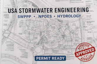 usa stormwater management permit npdes swppp hydrology hydraulics drainage plans