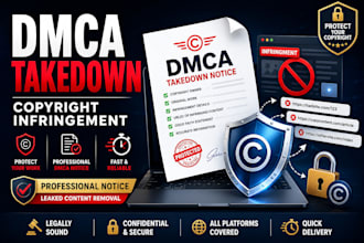 draft dmca takedown notice for copyright infringement and leaked content