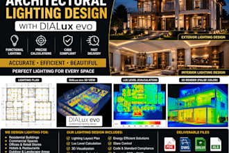 design interior and exterior architectural lighting design with dialux evo