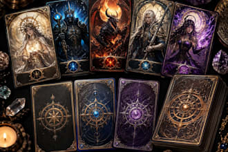 design custom tarot cards tcg trading cards and game artwork