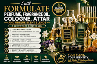 formulate perfume, fragrance oil, cologne, scent and unique scent blends