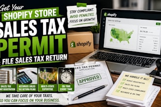 get us sales tax permit and file sales tax return for shopify
