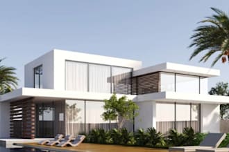 design bali villa and tropical home with photorealistic 3d rendering