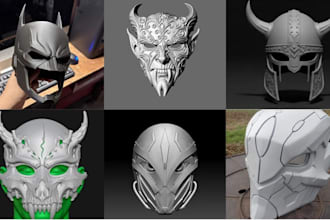 sculpt 3d mask 3d cosplay mask helmet wearable anime mask stl for 3d printing