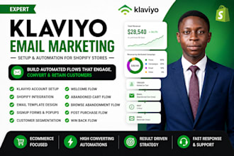 setup klaviyo email marketing flows and automation