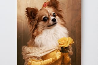 disney princess portrait female focused disney pet portrait art