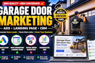 garage door ads garage door landing page social media marketing gohighlevel crm