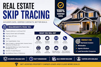 do real estate skip tracing and provide verified property owner leads