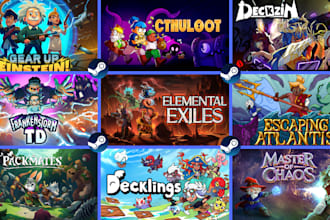 create steam capsule art, game key art and steam game artwork