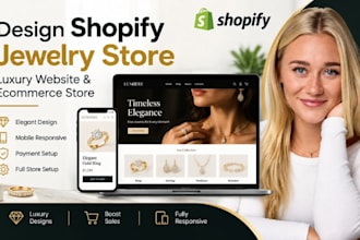 design shopify jewelry store, luxury jewelry website and ecommerce store