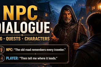 write immersive npc dialogue and quest writing that makes your rpg feel alive